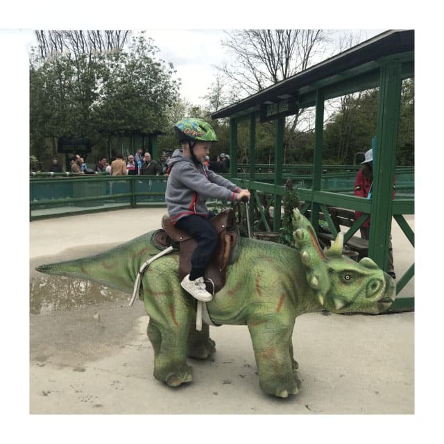 可以骑乘的仿真恐龙在儿童乐园