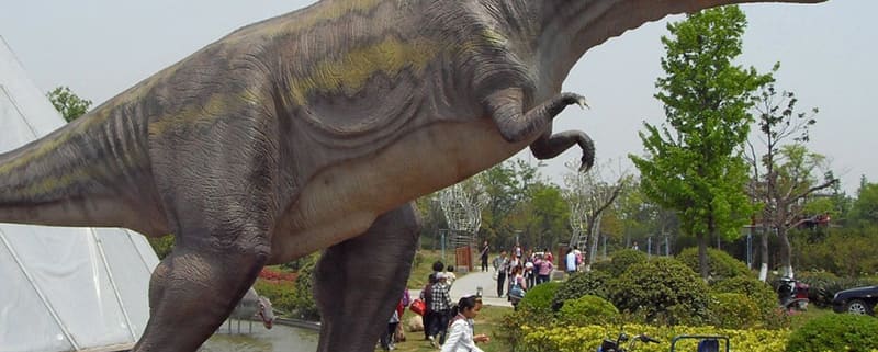 客户的仿真恐龙主题公园被打开了
