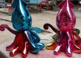 章鱼电镀玻璃钢雕塑介绍