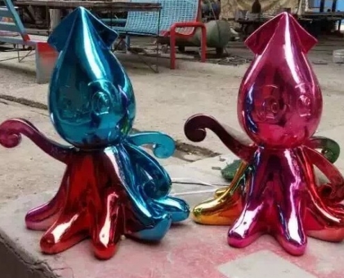 章鱼电镀玻璃钢雕塑介绍