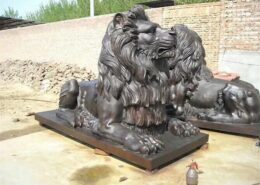仿铜玻璃钢狮子雕塑产品简介